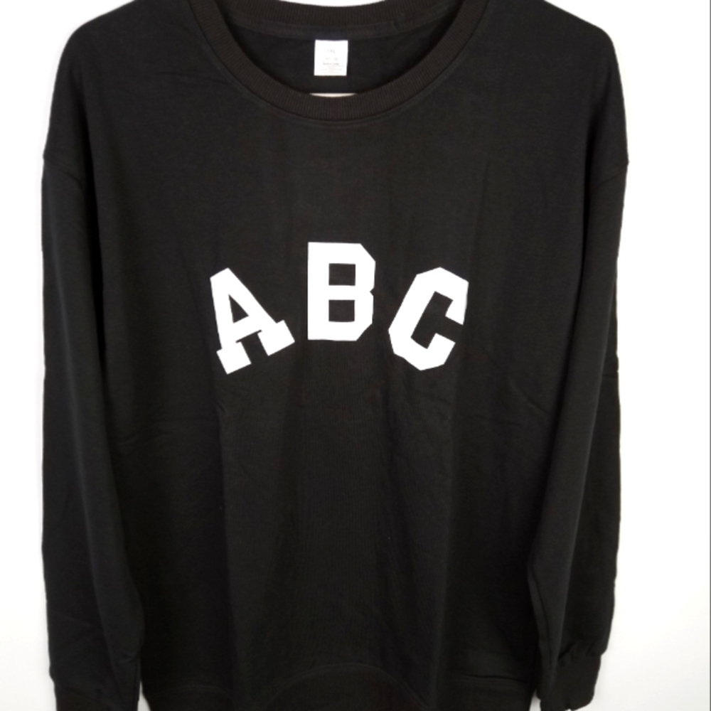 NWOT ABC Black sweatshirt oversized casual